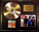 THE ROLLING STONES/CD GOLD DISC/RECORD/SIGNED PHOTO DISPLAY/COA